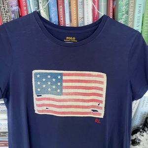 Ralph Lauren Navy blue flag T shirt dress